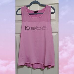 💖bebe Sport Active Exercise Pink Plus Tank Top